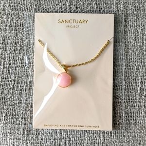 NWT Sanctuary Project Rose Gold Pink Quartz Necklace